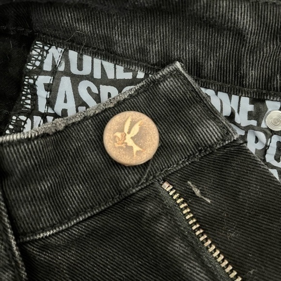 ONE TEASPOON | Bonita Black High Waist Denim  Short raw hem - size 24 - waist 26 - Picture 8 of 9